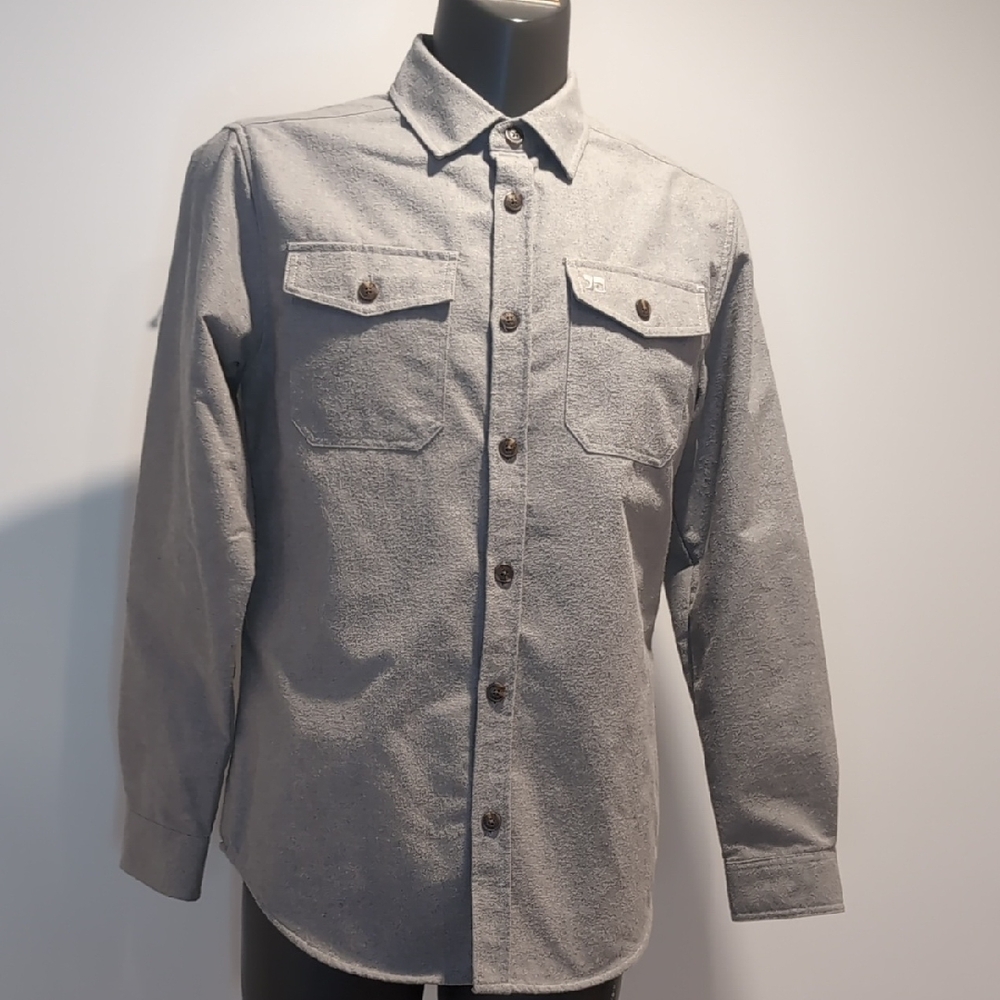 Joe's Gray Flannel  Button Front Shirt Size Small